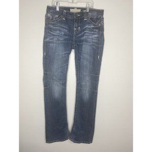 Big Star Women’s 26R Maddie Boot Cut Denim Jeans Embellished Distressed